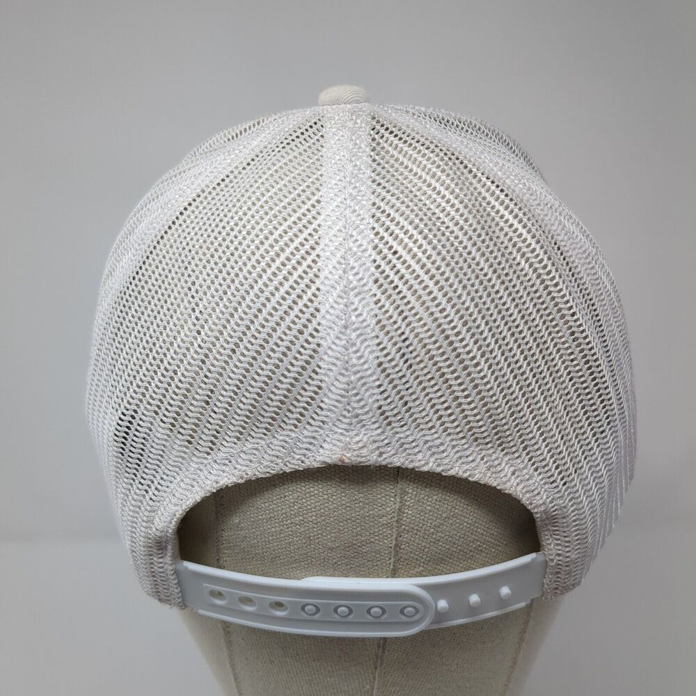 Sunset Waves Patch Snapback Trucker Hat White One… - image 5